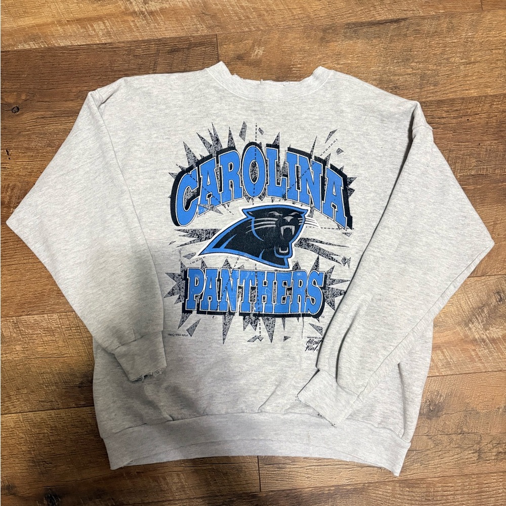 NFL Carolina Panthers Crewneck Sweater - Gray and Blue